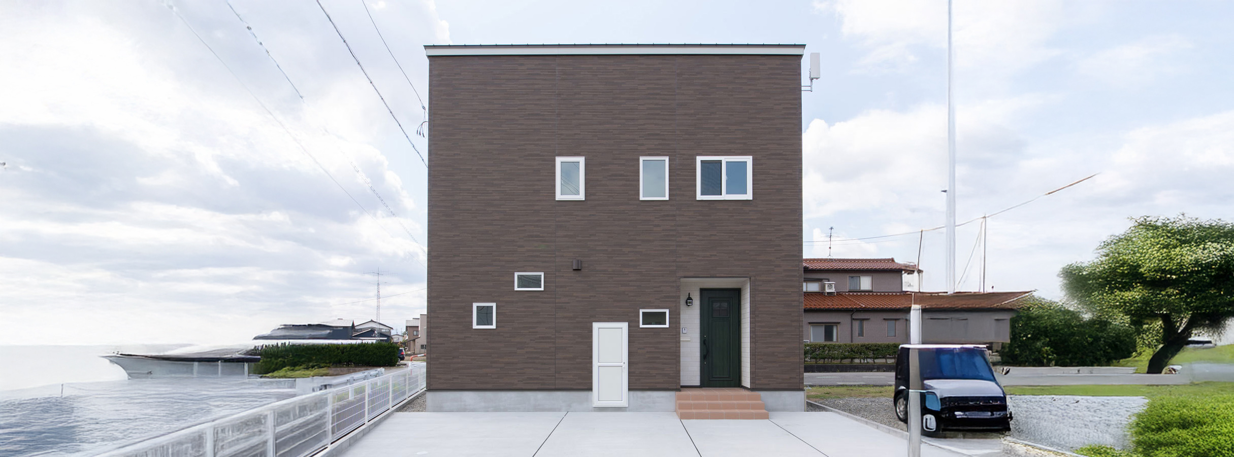 かわいいキッチンがポイントの吹き抜けのあるお家