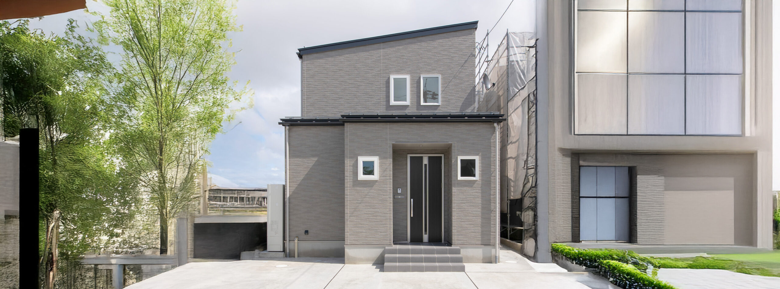 サンルームからまっすぐキッチンへ繋がる家事らく動線のお家