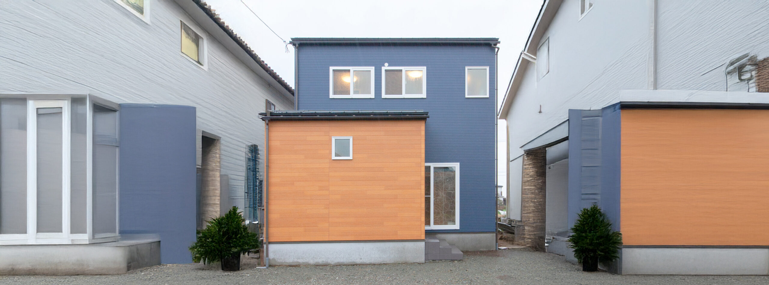 ストリップ階段のあるこだわりのお家